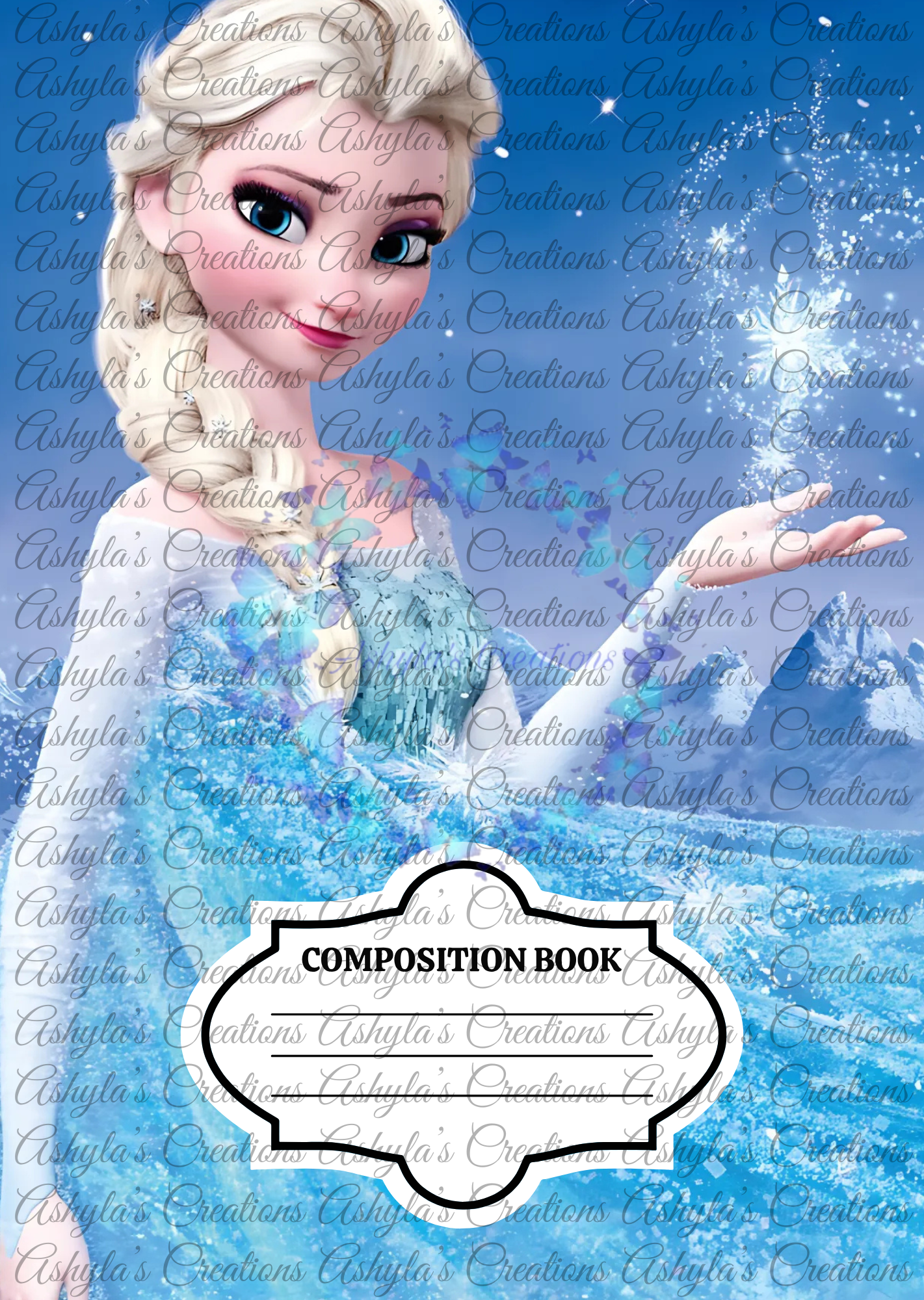 Customized Composition Notebook (colors may vary depending on the screen)