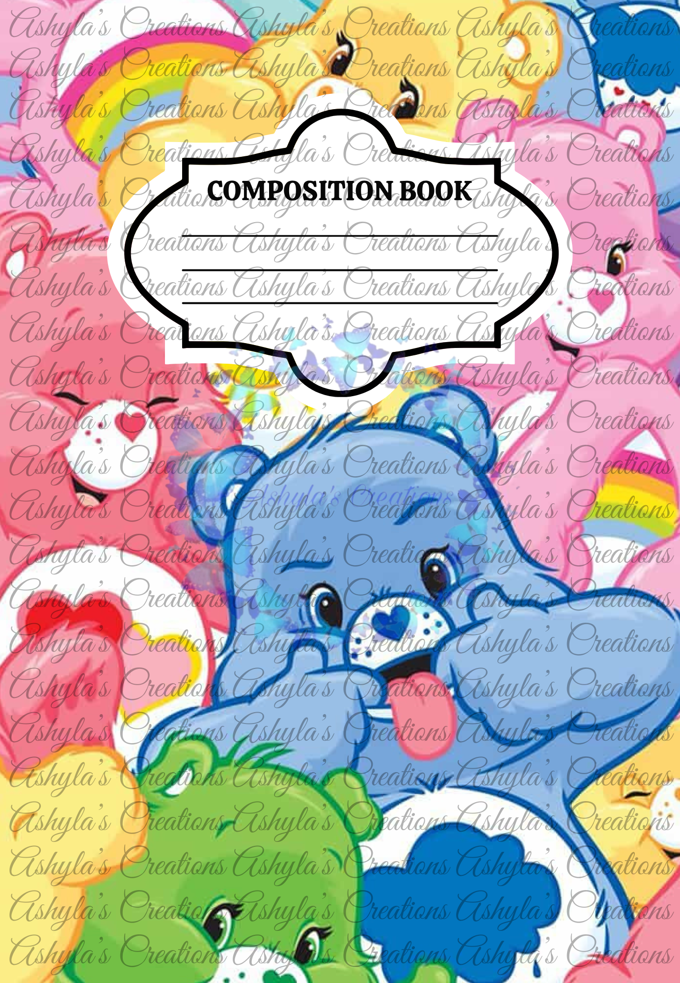 Customized Composition Notebook (colors may vary depending on the screen)