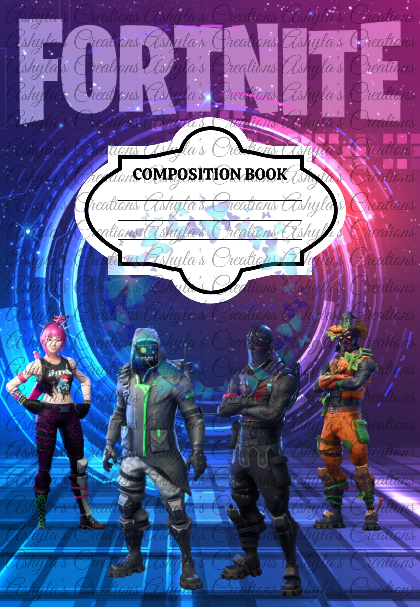 Customized Composition Notebook (colors may vary depending on the screen)