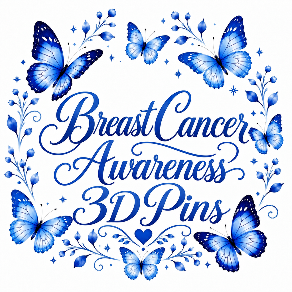 Breast Cancer Awareness 3D Printed Pins – Choose Your Design