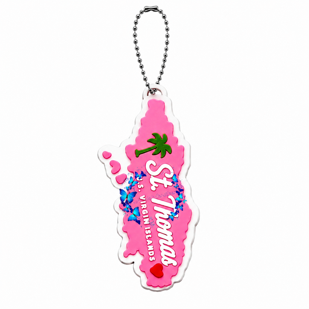 St. Thomas Shape Keychain