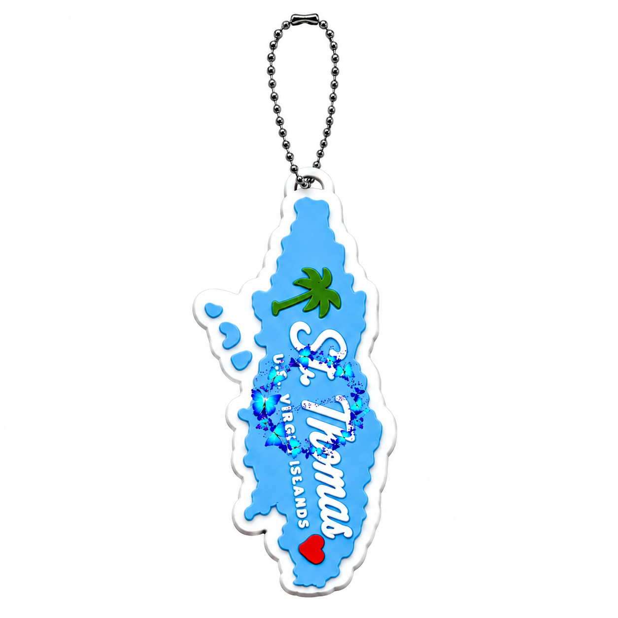 St. Thomas Shape Keychain