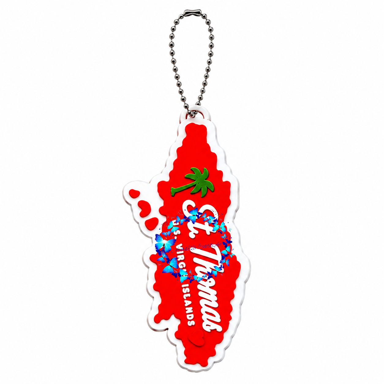 St. Thomas Shape Keychain