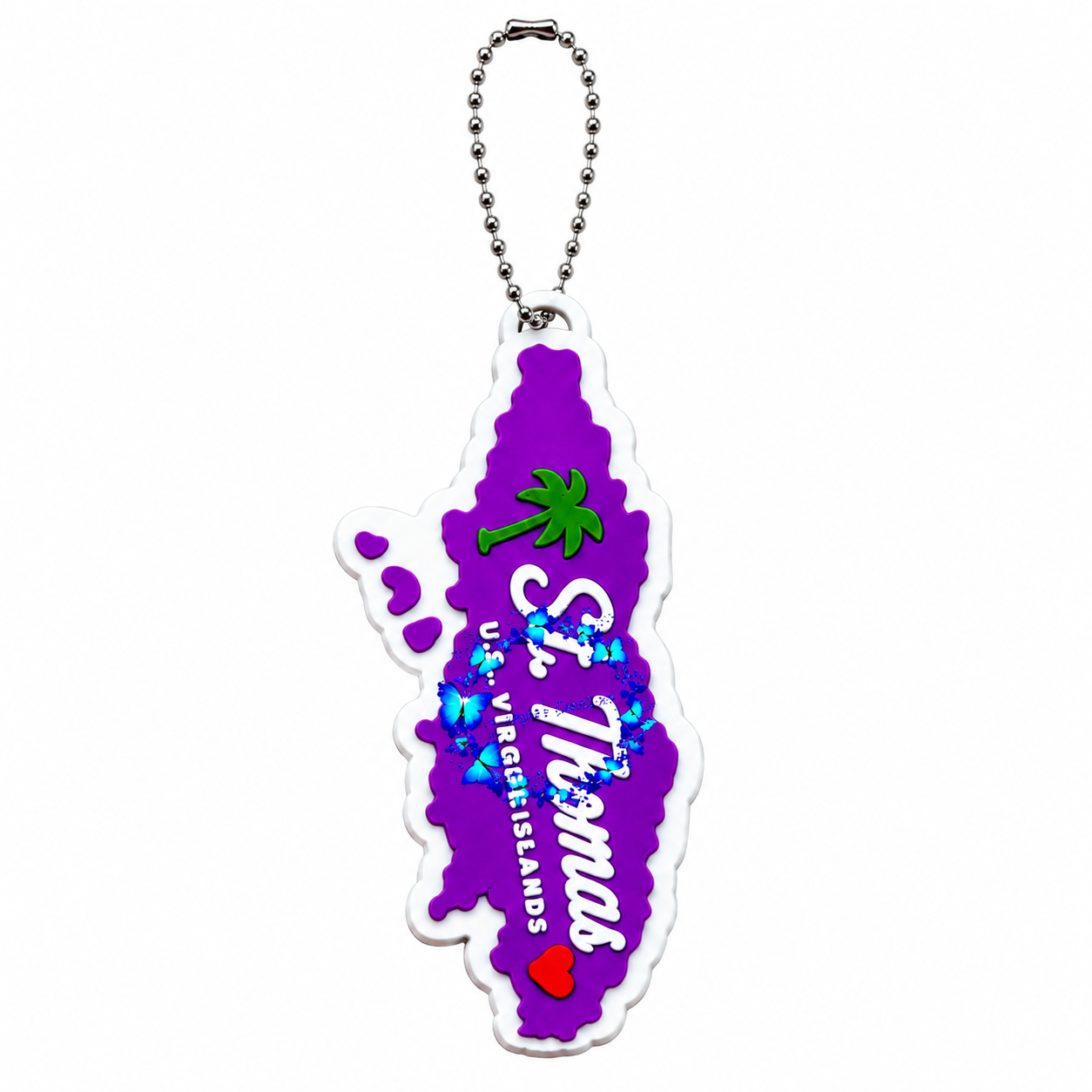 St. Thomas Shape Keychain