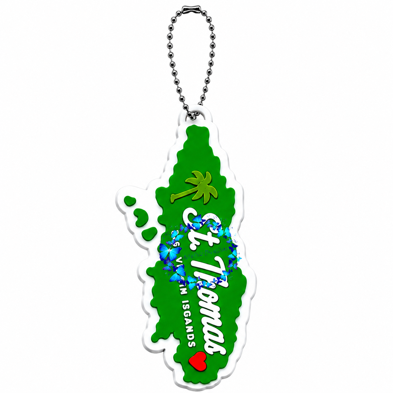 St. Thomas Shape Keychain