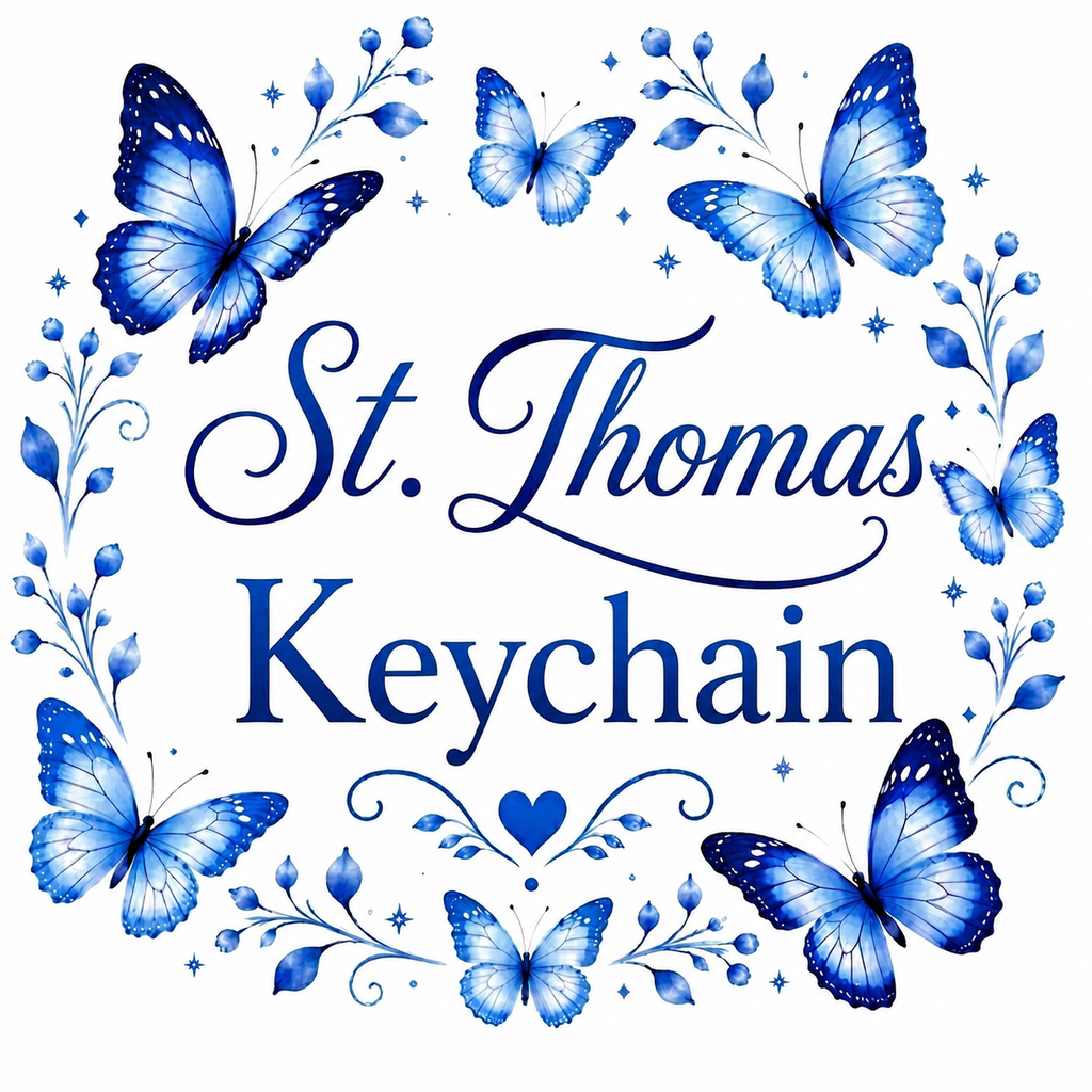 St. Thomas Shape Keychain
