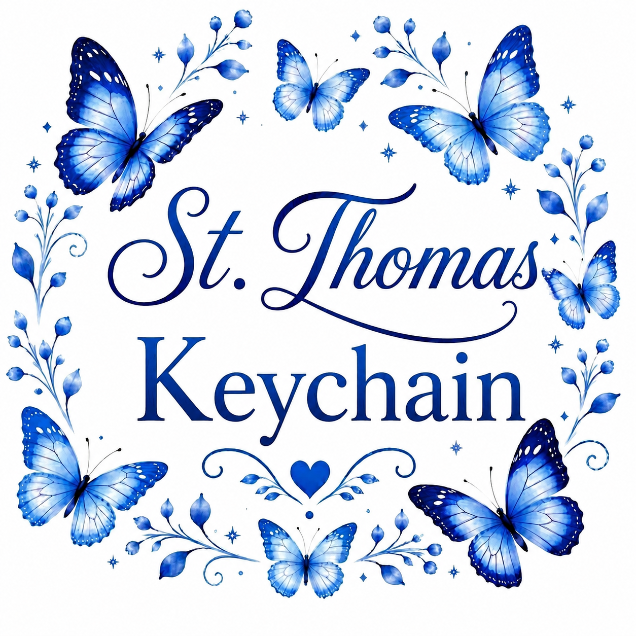 St. Thomas Shape Keychain