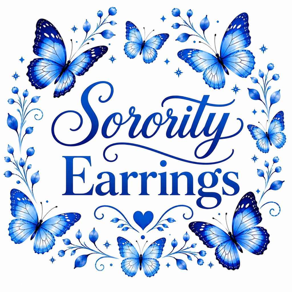 3D Printed Sorority Earrings – Glitter Greek Letter Earrings