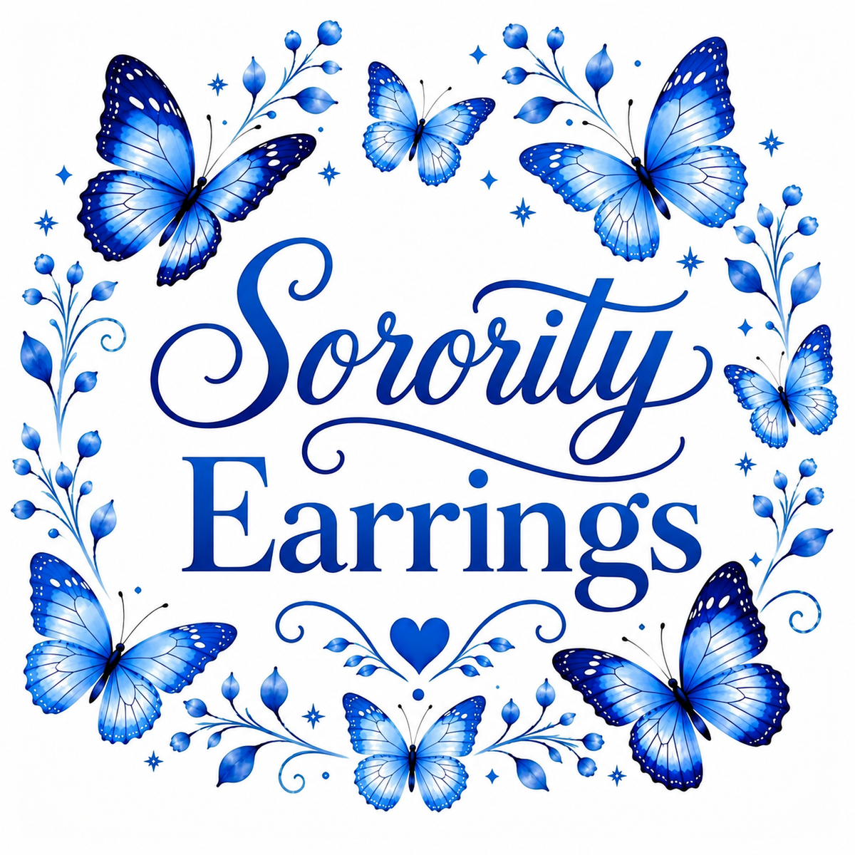 3D Printed Sorority Earrings – Glitter Greek Letter Earrings