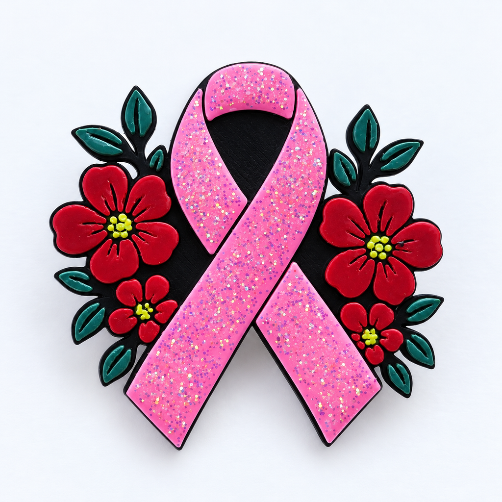 Breast Cancer Awareness 3D Printed Pins – Choose Your Design